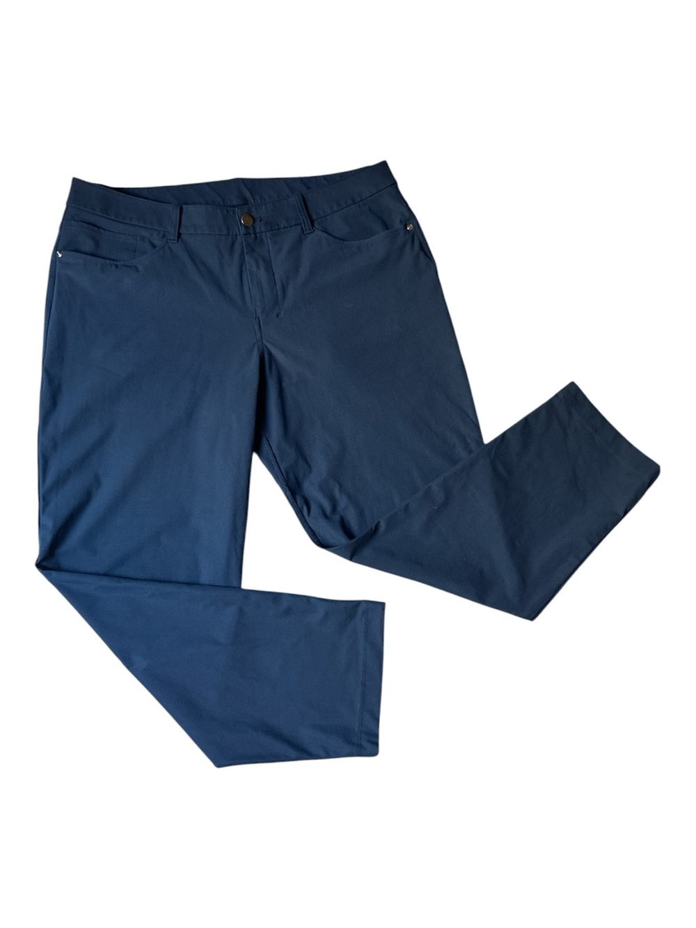 Lululemon 5-Pocket Versatile Blue Trousers Men's Size 35 Traditional Straight - Picture 2 of 8